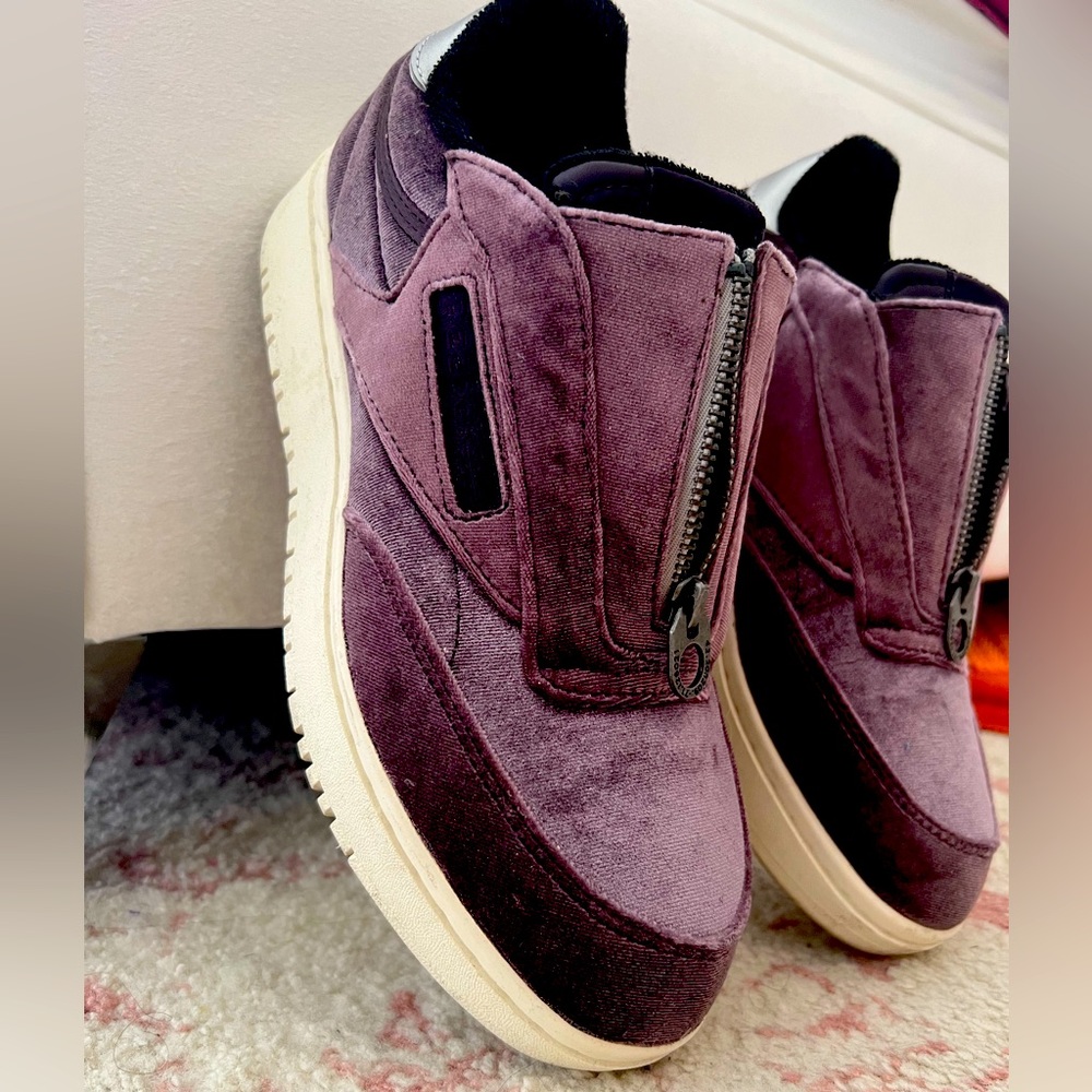 Purple Reebok sneakers